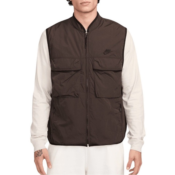 Nike Other - Nike Men's Tech Woven Track Vest Sleeveless Jacket Brown Small NEW
